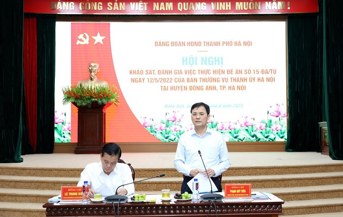 Huyện Đông Anh lãnh đạo tốt việc thực hiện Đề án số 15-ĐA/TU