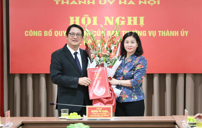 Đồng chí Vũ Hà được phân công giữ chức Phó Trưởng ban Thường trực Ban Dân vận Thành uỷ 
