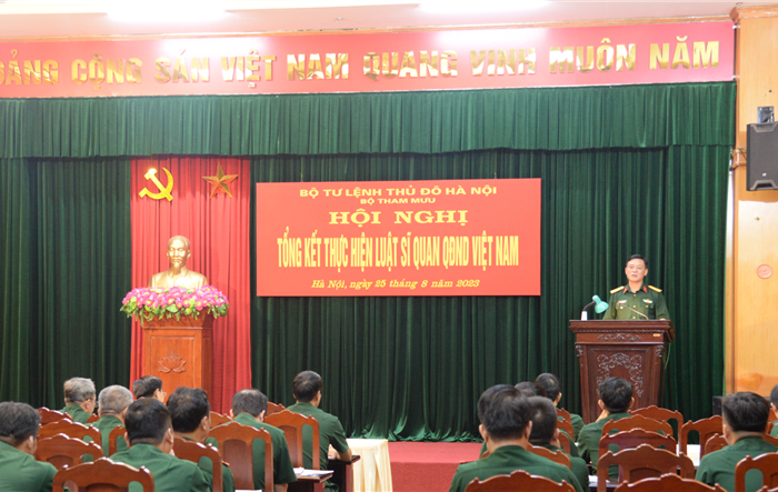 Bộ Tham mưu tổng kết thực hiện Luật Sĩ quan Quân đội nhân dân Việt Nam