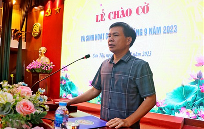 Thị xã Sơn Tây sinh hoạt chính trị đầu tuần tháng 9/2023