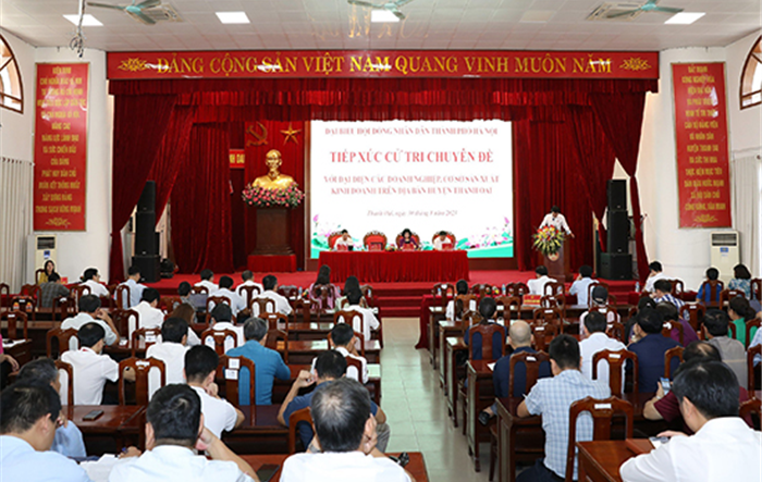Phó Chủ tịch Thường trực HĐND thành phố tiếp xúc cử tri chuyên đề tại huyện Thanh Oai