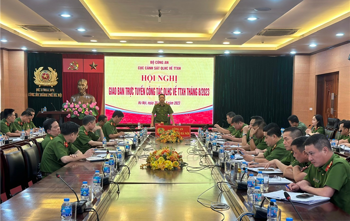Hội nghị giao ban công tác Quản lý hành chính về trật tự xã hội, tháng 8-2023