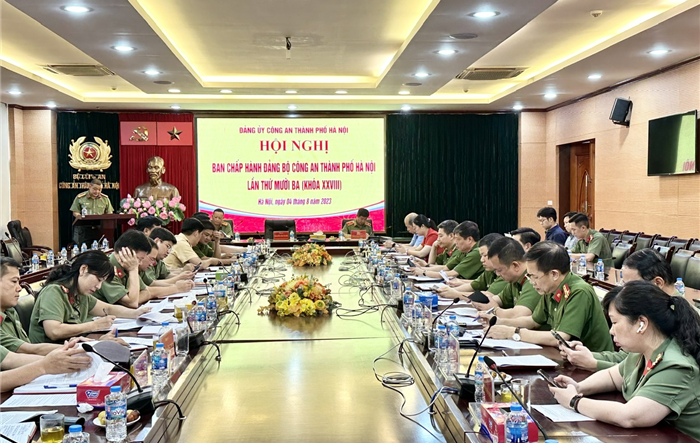 Hội nghị lần thứ 13 Ban Chấp hành Đảng bộ Công an thành phố nhiệm kỳ 2020 - 2025