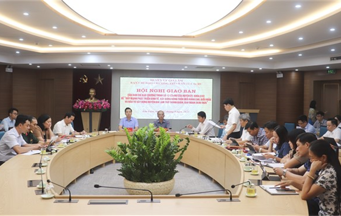 Giao ban Ban chỉ đạo Chương trình số 12-CTr/HU của Huyện ủy (khóa XXII) về tiến độ thành lập quận
