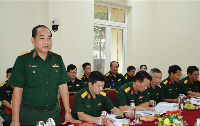 Phó Tư lệnh Thủ đô thăm, kiểm tra các mặt công tác tại Ban Chỉ huy Quân sự quận Cầu Giấy