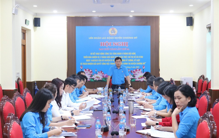 Hội nghị lần thứ 3 Ban Chấp hành Liên đoàn Lao động huyện Chương Mỹ 
