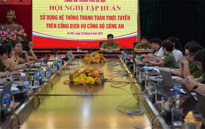 Bộ Công An tổ chức tập huấn kỹ năng sử dụng hệ thống thanh toán trực tuyến trên cổng dịch vụ công Bộ Công an