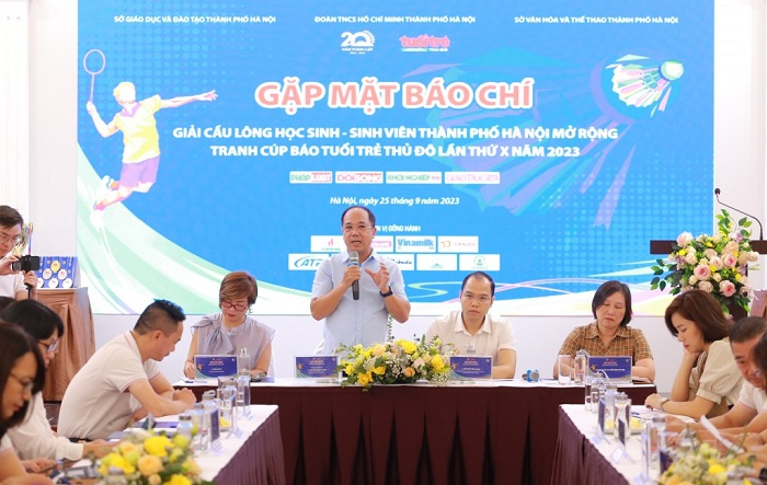 Giải Cầu lông học sinh - sinh viên thành phố Hà Nội mở rộng tranh cúp Báo Tuổi trẻ Thủ đô, lần thứ X sẽ diễn ra từ ngày 29-9 đến ngày 1-10