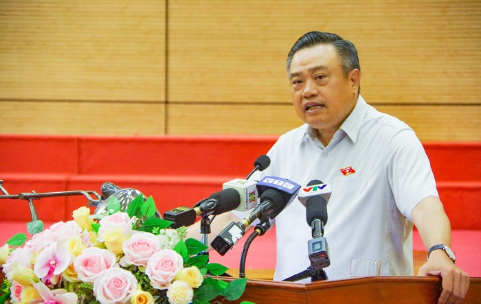 Chủ tịch UBND thành phố Trần Sỹ Thanh tiếp xúc cử tri huyện Sóc Sơn