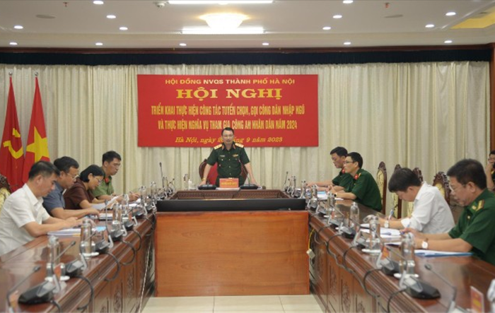 Hội nghị triển khai thực hiện công tác tuyển chọn, gọi công dân nhập ngũ và thực hiện nghĩa vụ tham gia Công an nhân dân năm 2024