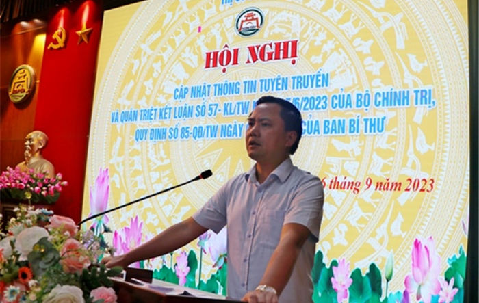 Hội nghị cập nhật thông tin tuyên truyền và quán triệt Kết luận số 57-KL/TW của Bộ Chính trị