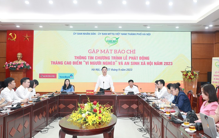 Lễ phát động Tháng cao điểm “Vì người nghèo” và an sinh xã hội thành phố năm 2023 diễn ra vào ngày 3-10