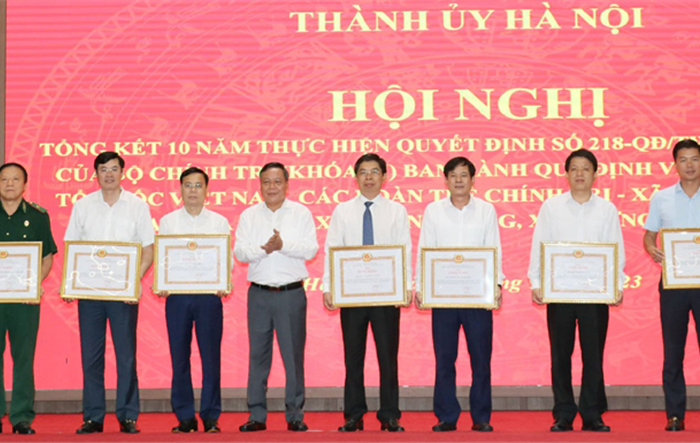 Thành ủy Hà Nội tổng kết 10 năm thực hiện Quyết định 218-QĐ/TW: Dựa vào dân để xây dựng Đảng, chính quyền