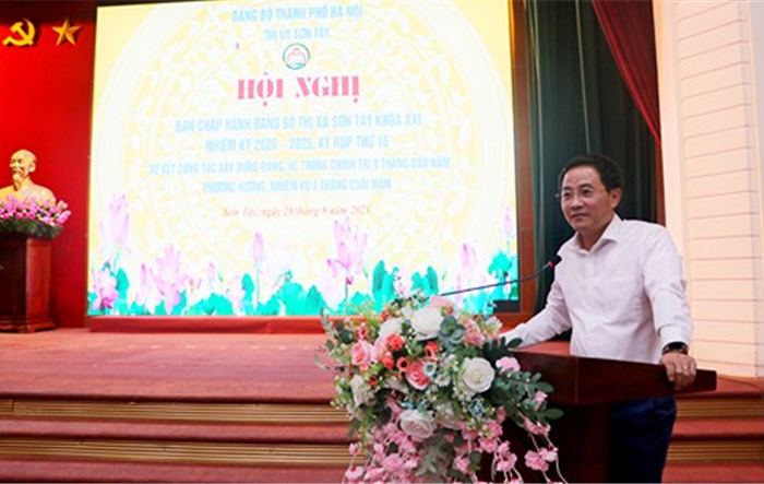 Hội nghị lần thứ 16, Ban Chấp hành Đảng bộ thị xã Sơn Tây khoá XXI, nhiệm kỳ 2020 - 2025