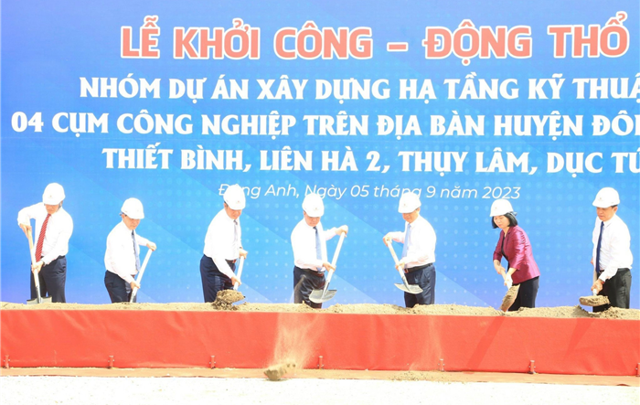 Thêm 4 cụm công nghiệp được khởi công, động thổ xây dựng tại phía Bắc sông Hồng