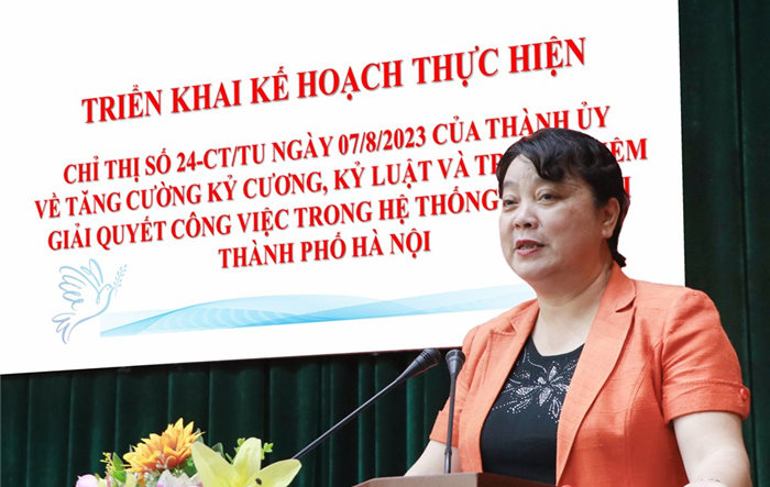 Đảng ủy cơ quan Hội Liên hiệp Phụ nữ thành phố quán triệt, triển khai kế hoạch thực hiện Chỉ thị số 24-CT/TU của Ban Thường vụ Thành ủy