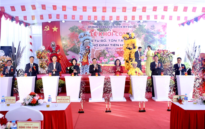 Huyện Mỹ Đức khởi công dự án tu bổ, tôn tạo Đền thờ Đinh Tiên Hoàng Đế