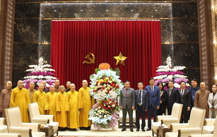 Giáo hội Phật giáo Việt Nam thăm, chúc Tết Thành ủy Hà Nội