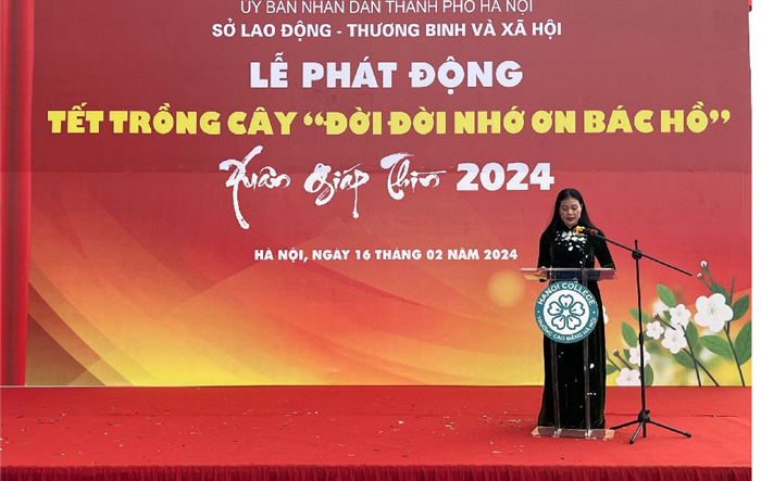 Sở Lao động - Thương binh và Xã hội Hà Nội phát động “Tết trồng cây đời đời nhớ ơn Bác Hồ” Xuân Giáp Thìn năm 2024