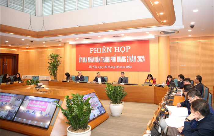 UBND thành phố Hà Nội họp phiên thường kỳ tháng 2-2024 