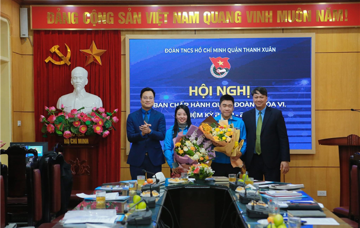 Quận Thanh Xuân kiện toàn Bí thư, Phó Bí thư Đoàn TNCS Hồ Chí Minh quận khóa VI, nhiệm kỳ 2022-2027