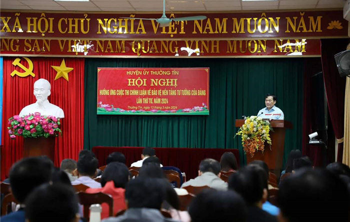 Huyện Thường Tín phát động hưởng ứng Cuộc thi chính luận bảo vệ nền tảng tư tưởng của Đảng lần thứ 4 - năm 2024