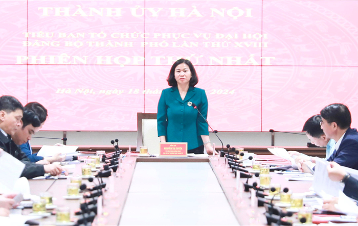 Tiểu ban tổ chức phục vụ Đại hội Đảng bộ thành phố Hà Nội lần thứ XVIII tổ chức phiên họp thứ nhất
