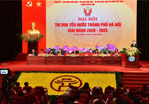 Sáng 03-10, tại Cung Văn hóa lao động hữu nghị Việt - Xô, trong không khí chào mừng kỷ niệm 1010 năm Thăng Long - Hà Nội, 66 năm Ngày Giải phóng Thủ đô và chào mừng Đại hội lần thứ XVII Đảng bộ Thành phố (nhiệm kỳ 2020-2025), Thành ủy, HĐND, UBND, Ủy ban Mặt trận Tổ quốc Việt Nam thành phố Hà Nội tổ chức trọng thể Đại hội thi đua yêu nước Thành phố giai đoạn 2020-2025. Đại hội có chủ đề "Đoàn kết, sáng tạo, đổi mới, thi đua xây dựng Thủ đô văn hiến, văn minh, hiện đại".