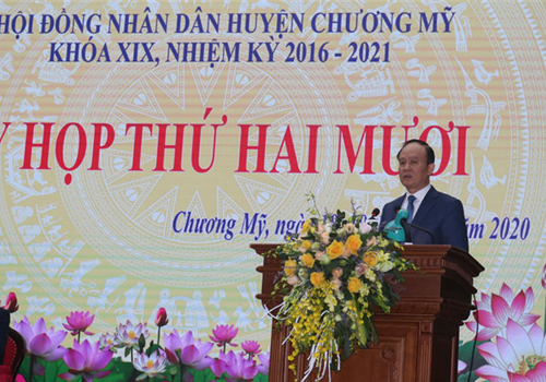 Quyết tâm cao, chủ động nắm bắt lợi thế, cơ hội từ chủ trương đầu tư phát triển hạ tầng giao thông của Thành phố, tạo đà cho Chương Mỹ thực hiện đô thị hóa theo hướng hiện đại, thông minh, xanh, phát triển hài hòa, bền vững. Phó Bí thư Thành ủy, Chủ tịch HĐND Thành phố Nguyễn Ngọc Tuấn đã nhấn mạnh yêu cầu này trong phát biểu chỉ đạo tại  kỳ họp thứ 20 HĐND huyện Chương Mỹ sáng nay. 

