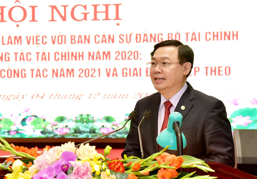 Kết luận buổi làm việc với Ban Cán sự Đảng Bộ Tài Chính, Bí thư Thành ủy Hà Nội Vương Đình Huệ ghi nhận, đánh giá cao ý nghĩa, hiệu quả cuộc làm việc.