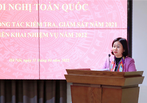 Sáng 11-1-2022, Ban Bí thư Trung ương Đảng tổ chức Hội nghị trực tuyến toàn quốc tổng kết công tác kiểm tra, giám sát năm 2021, triển khai nhiệm vụ năm 2022. Dự và chủ trì Hội nghị có các Ủy viên Bộ Chính trị: Thường trực Ban Bí thư Võ Văn Thưởng; Bí thư Trung ương Đảng, Chủ nhiệm Ủy ban Kiểm tra Trung ương Trần Cẩm Tú. Tham dự còn có đại diện các ban, bộ, ngành Trung ương; lãnh đạo các tỉnh ủy, thành ủy và đảng ủy trực thuộc. Dự hội nghị tại điểm cầu Thành ủy Hà Nội có Ủy viên Trung ương Đảng, Phó Bí thư Thường trực Thành ủy Hà Nội Nguyễn Thị Tuyến.
