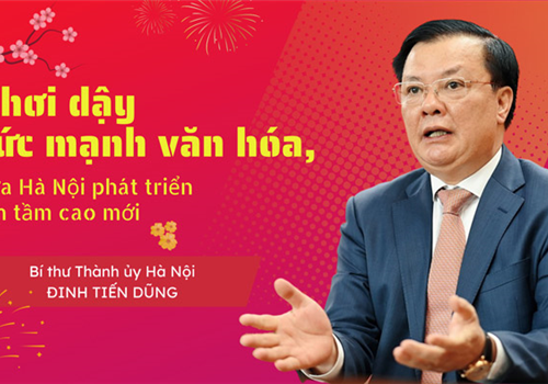 Trả lời báo chí nhân dịp Xuân mới Nhâm Dần 2022, đồng chí Đinh Tiến Dũng, Ủy viên Bộ Chính trị, Bí thư Thành ủy, Trưởng đoàn đại biểu Quốc hội thành phố Hà Nội đã nhấn mạnh: “Khơi dậy sức mạnh văn hóa không những là nhu cầu bức thiết từ thực tiễn đặt ra, mà còn là nhiệm vụ chính trị của Đảng bộ, chính quyền và Nhân dân Thủ đô”. Từ tinh thần này, Thành ủy đã bắt tay vào hành động, cụ thể hóa với một chủ trương đúng đắn, kịp thời