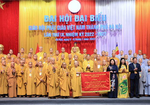 Sáng 6-7, Đại hội đại biểu Giáo hội Phật giáo Việt Nam thành phố Hà Nội lần thứ IX, nhiệm kỳ 2022-2027 được tổ chức trang trọng tại Cung Văn hóa lao động hữu nghị Việt - Xô với tinh thần “Kỷ cương - Trách nhiệm - Đoàn kết và Phát triển”. 