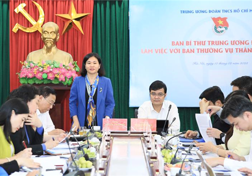 Ban Bí thư Trung ương Đoàn Thanh niên cộng sản Hồ Chí Minh đã làm việc với Ban Thường vụ Thành đoàn Hà Nội về chương trình công tác Đoàn và phong trào thanh thiếu nhi Thủ đô năm 2023. Dự buổi làm việc có Ủy viên Trung ương Đảng, Phó Bí thư Thường trực Thành ủy Hà Nội Nguyễn Thị Tuyến; Ủy viên dự khuyết Trung ương Đảng, Bí thư thứ nhất Trung ương Đoàn Bùi Quang Huy. 
