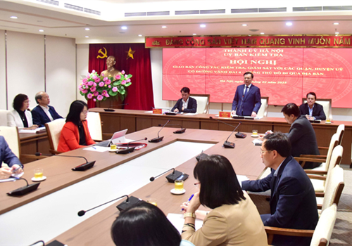 Ngày 3-2, Ủy ban Kiểm tra Thành ủy Hà Nội tổ chức hội nghị giao ban công tác kiểm tra, giám sát với các quận, huyện ủy có đường Vành đai 4 - Vùng Thủ đô đi qua địa bàn.