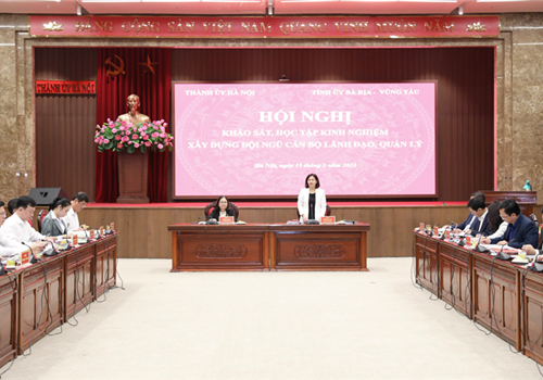 Chiều 15-3, tại trụ sở Thành ủy Hà Nội, Ủy viên Trung ương Đảng, Phó Bí thư Thường trực Thành ủy Hà Nội Nguyễn Thị Tuyến đã chủ trì tiếp và làm việc với Đoàn công tác Tỉnh ủy Bà Rịa - Vũng Tàu, do đồng chí Nguyễn Thị Yến, Phó Bí thư Thường trực Tỉnh ủy làm Trưởng đoàn, đến khảo sát, học tập kinh nghiệm trong công tác xây dựng đội ngũ cán bộ lãnh đạo, quản lý tại Đảng bộ thành phố Hà Nội.